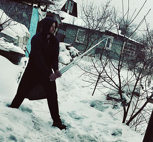 Warrior with ice sword