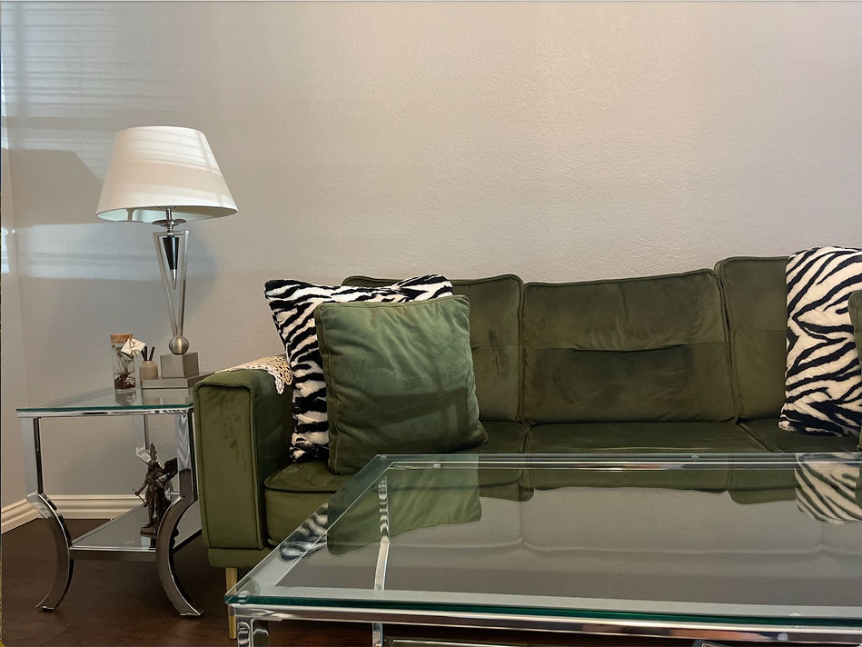 Couch in Connie's Office