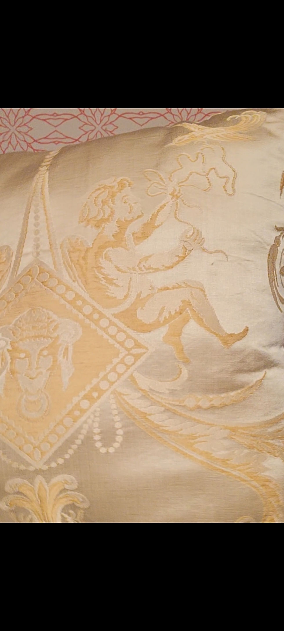 Thumbnail: Pair of COVER for Pillows - Golden Cherubs