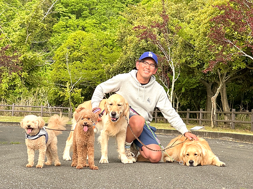 愛犬と男性