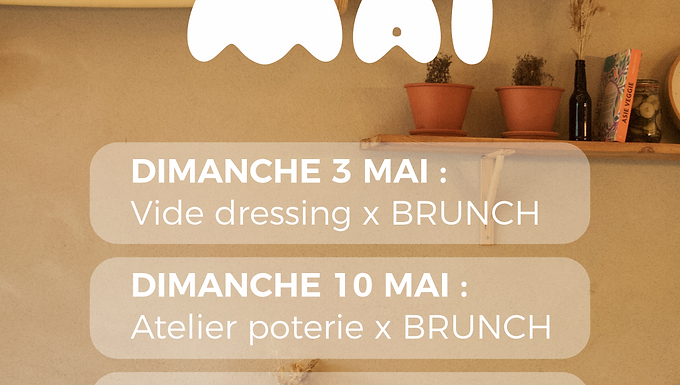 Programme des évènements du mois de mai