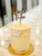 Naked Cake with Gold Leaf