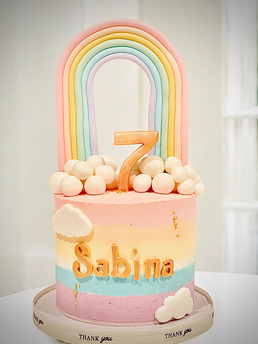 Thumbnail: Rainbow Theme Cake with 2D Topper