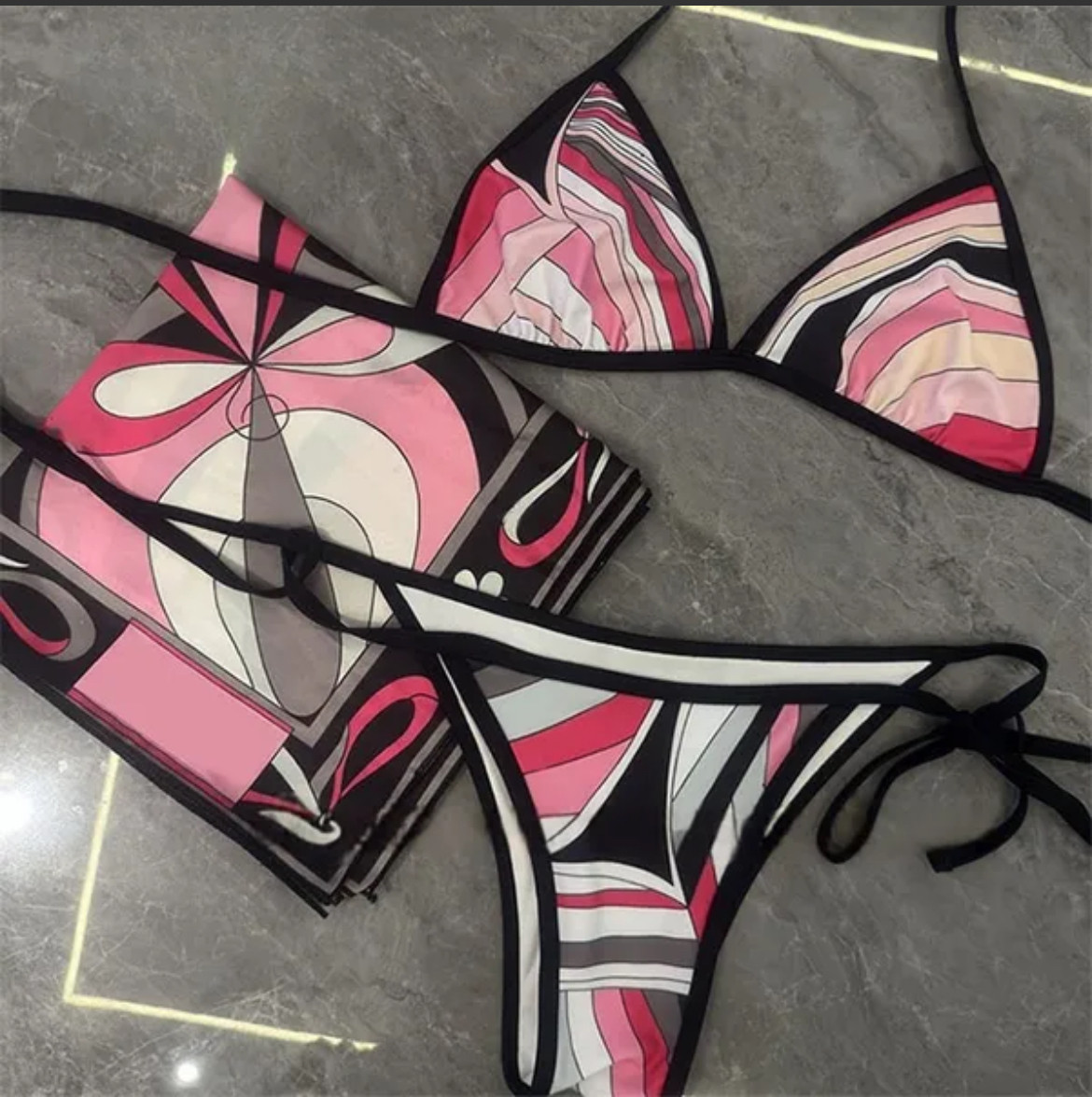 3pc bikini & cover up