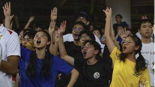 Hwa Chongians Cheer Our Athletes on at NSG Track and Field Final