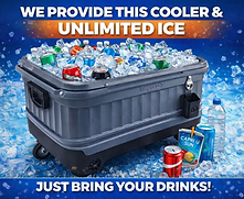 Cooler and ice