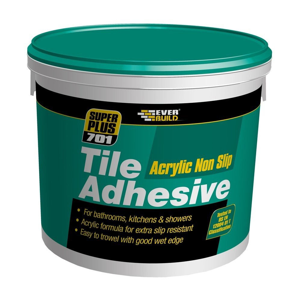 Everbuild 701 Acrylic Non Slip Tile Adhesive 14kg