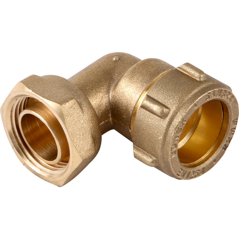 Compression Fit Tap Connector Bent 15mm x1/2"