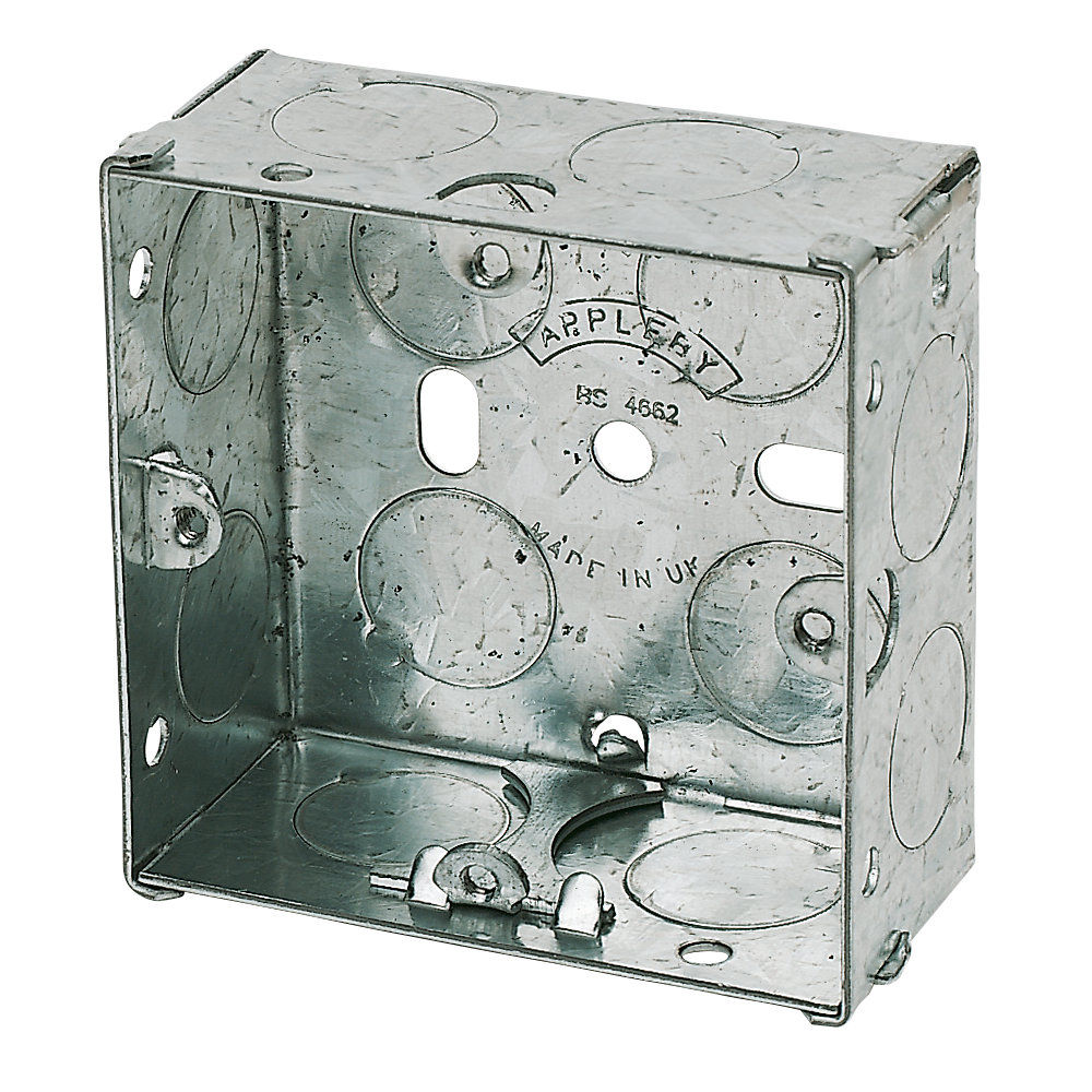Appleby 1G Galvanised Flush Back Box 25mm