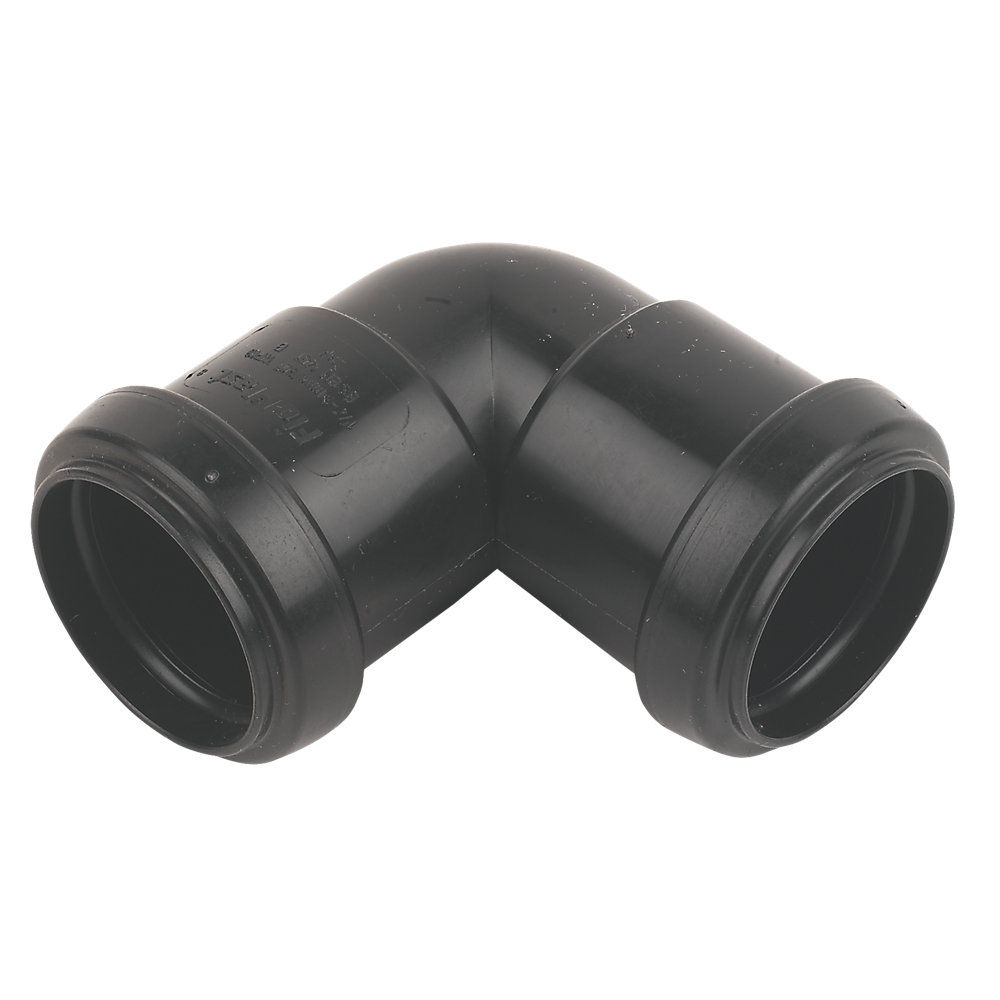 Pushfit Waste Knuckle Bend Black 32mm