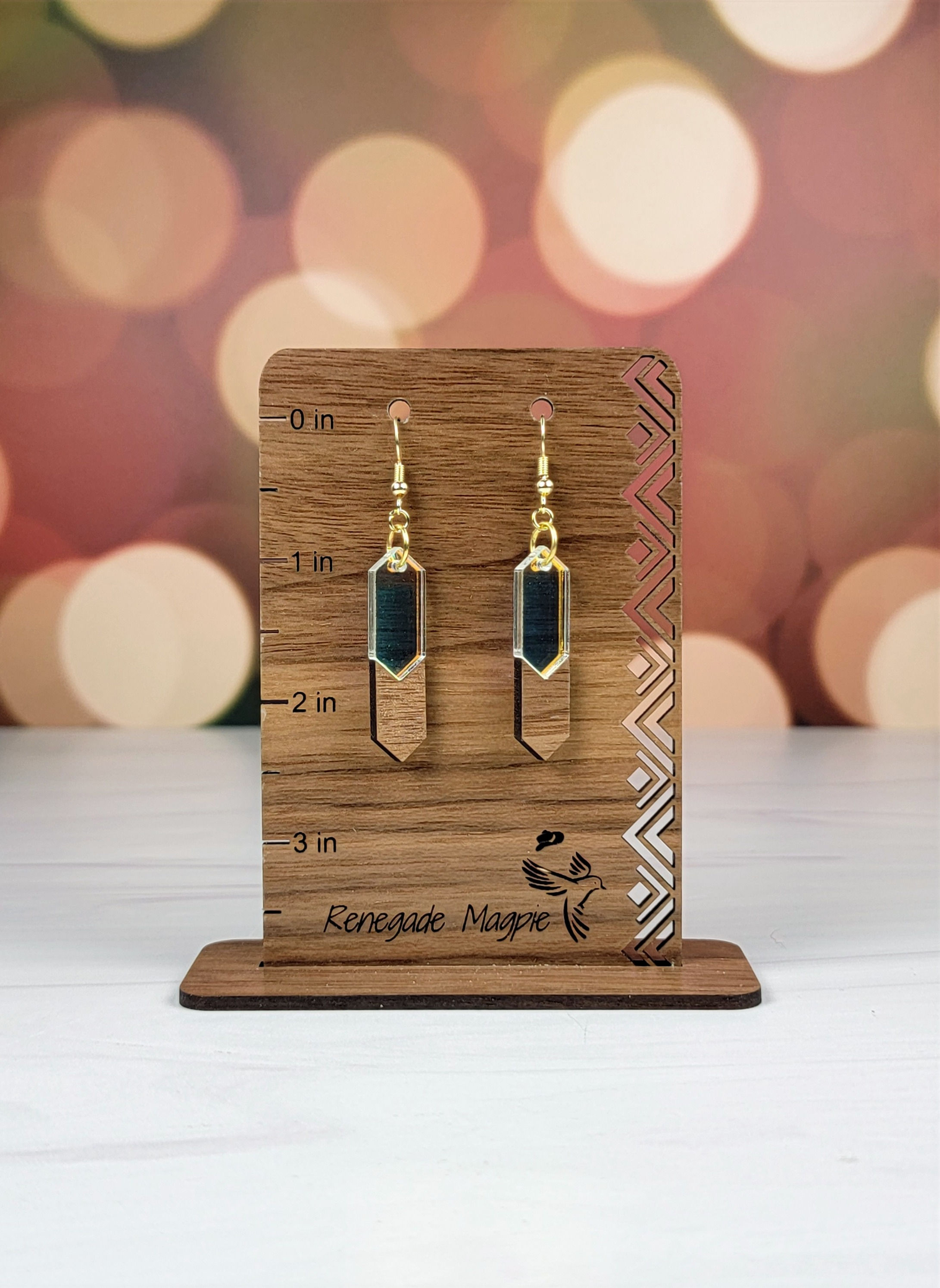 Walnut mixed media earrings 3