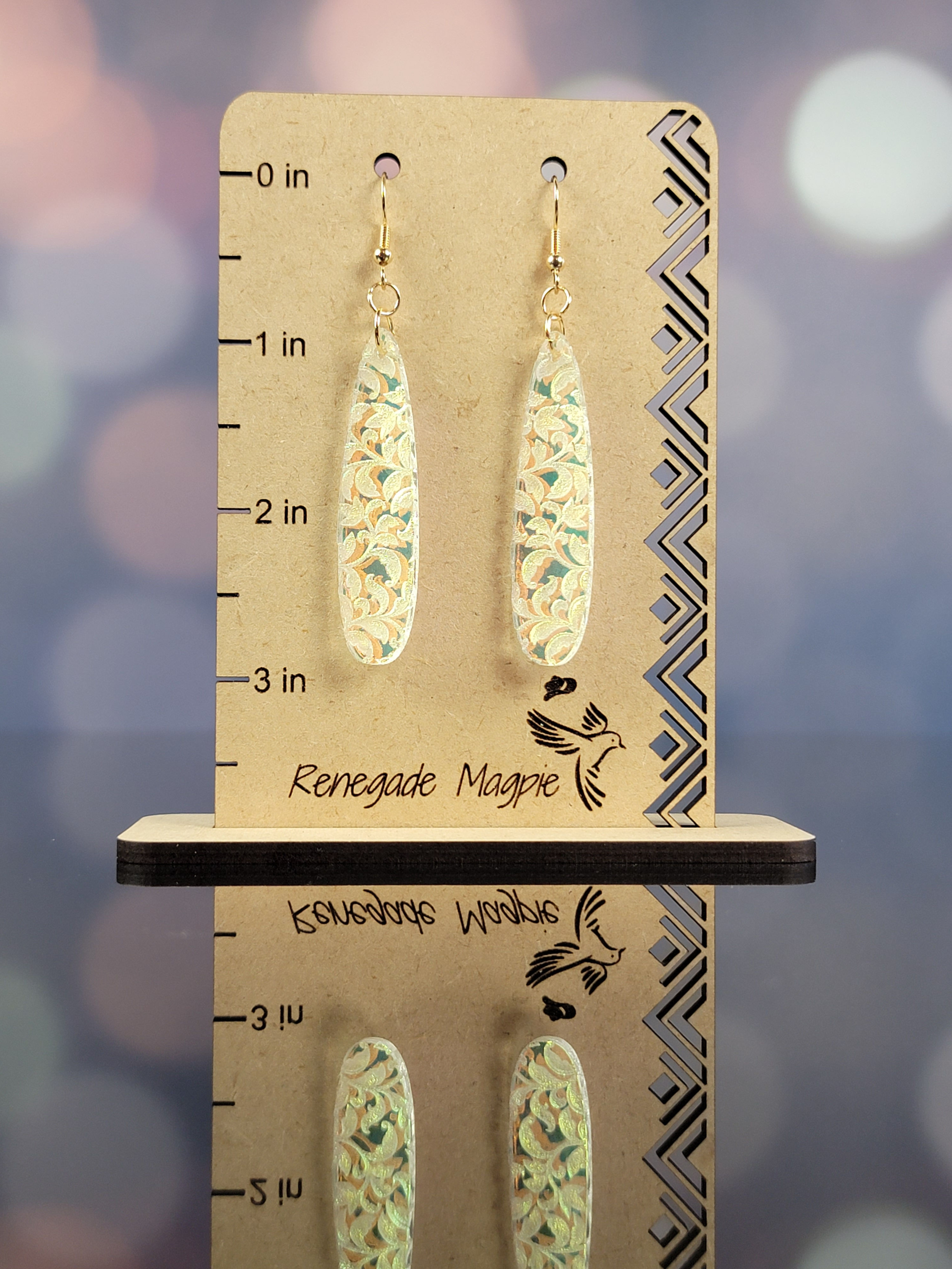 Flower Tear Drop Earrings