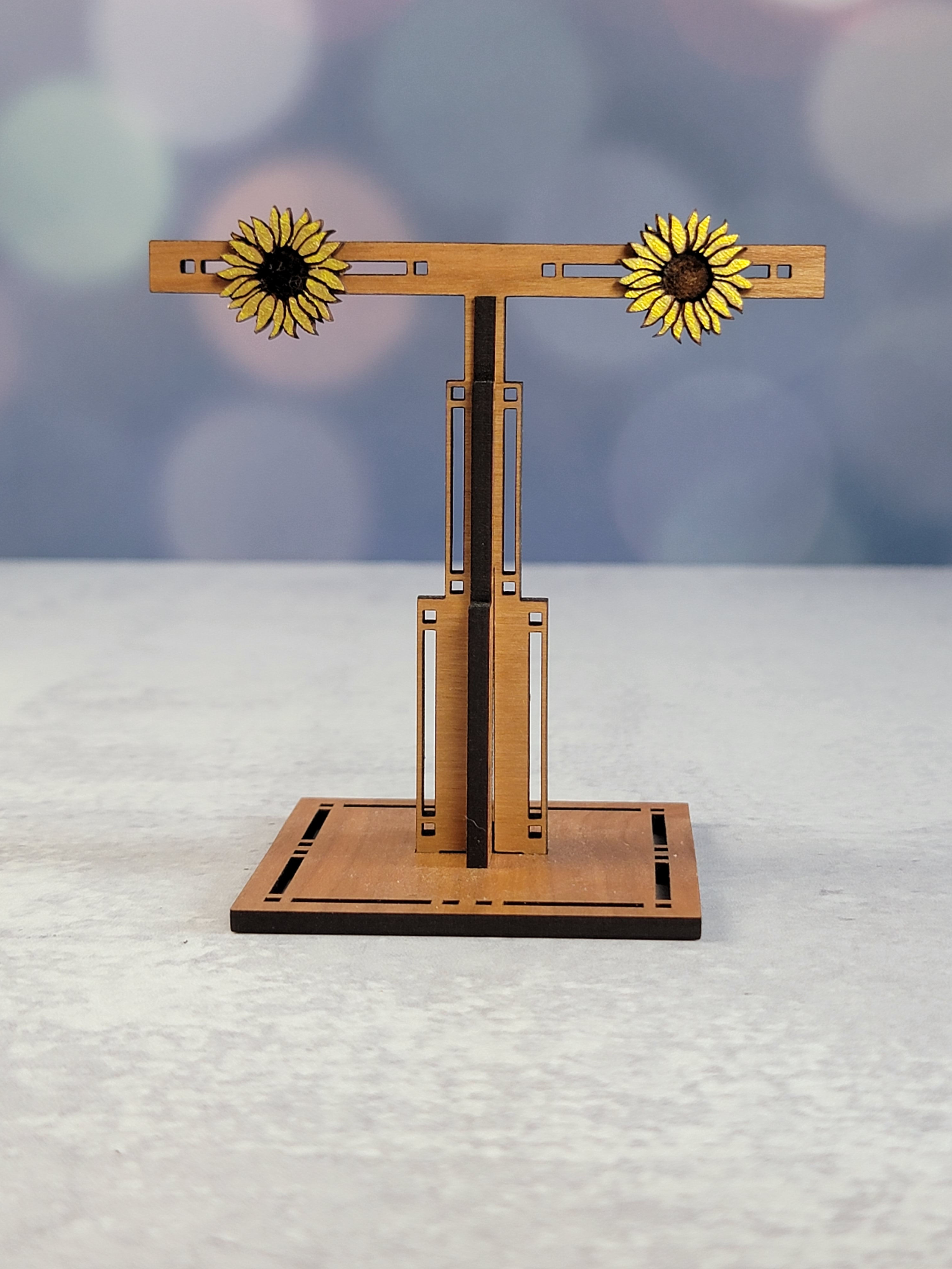 Yellow Flower Stud Earrings