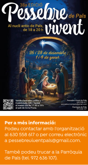 El Pessebre Vivent de Pals celebra la seva 38a edició