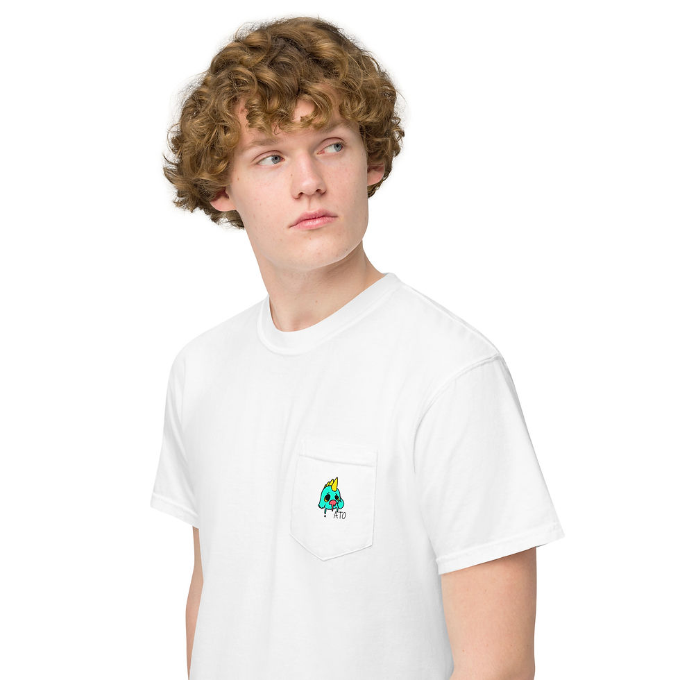 Thumbnail: Unisex garment-dyed pocket t-shirt