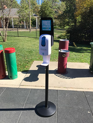 Sunscreen Dispenser by Sunstation USA at park - public health - skin cancer prevention