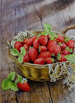 Strawberries in basket