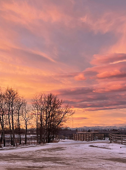 Sunrise over the mountains at Prime Line Minis