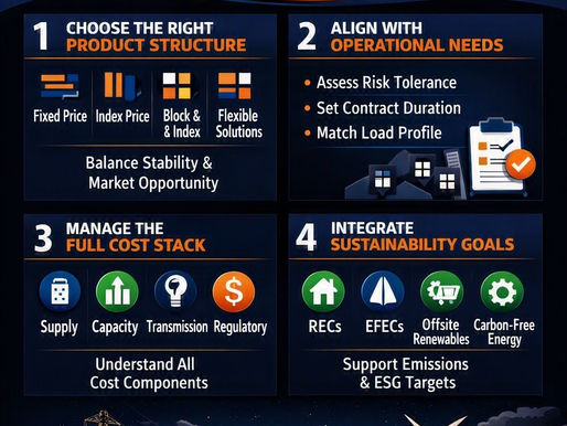 Building a Modern Electricity Purchasing Strategy: How Businesses Can Reduce Risk, Improve Cost Stability, and Strengthen Sustainability