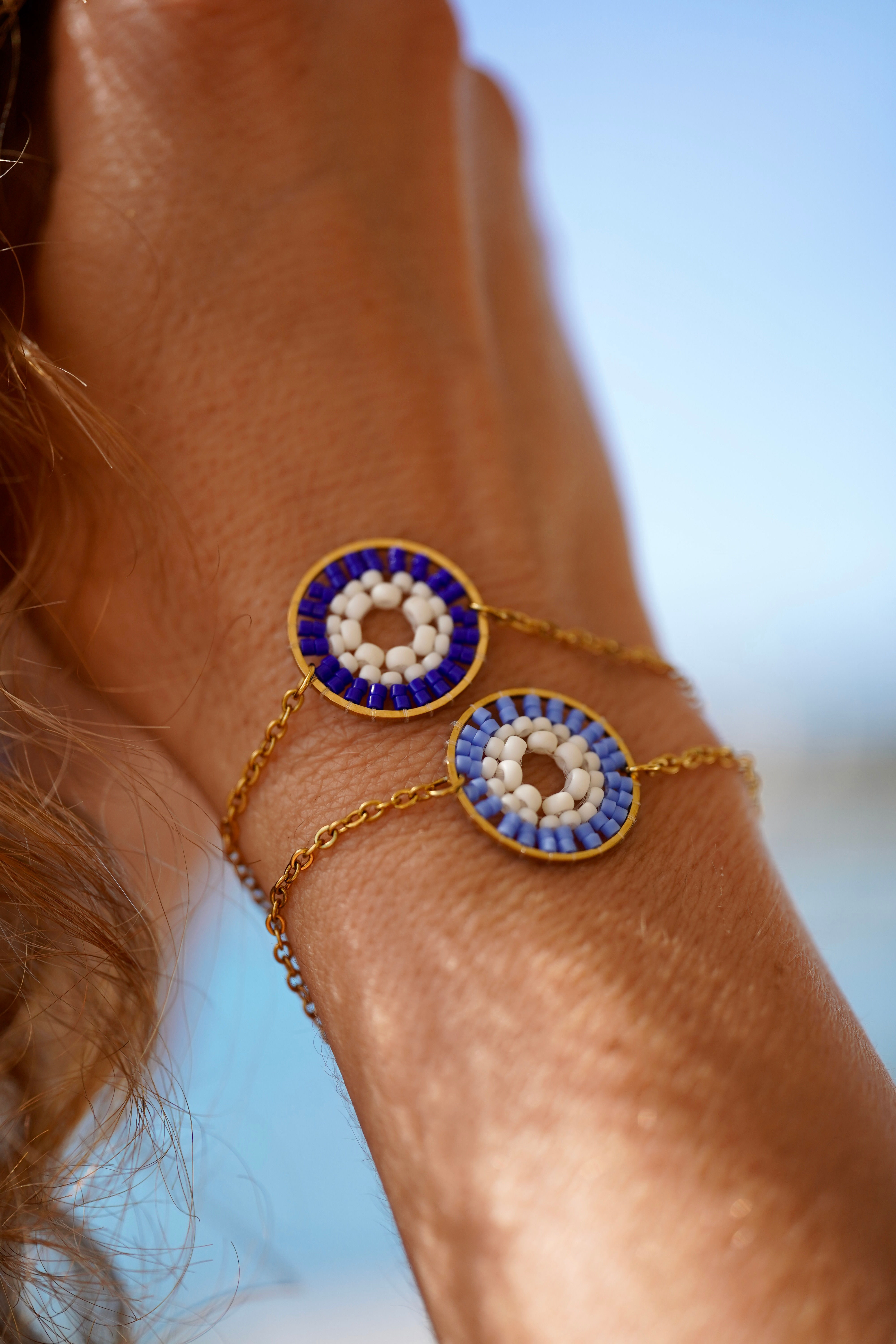 Bracelet Égine, bleu cobalt ou bleu lavande