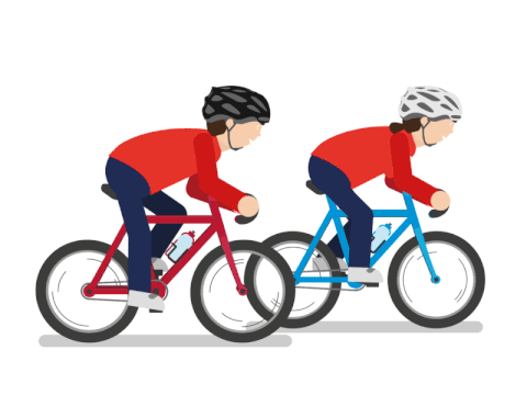 Animation Rennradfahrer