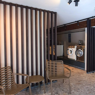 Wäscheraum in tollem Design.