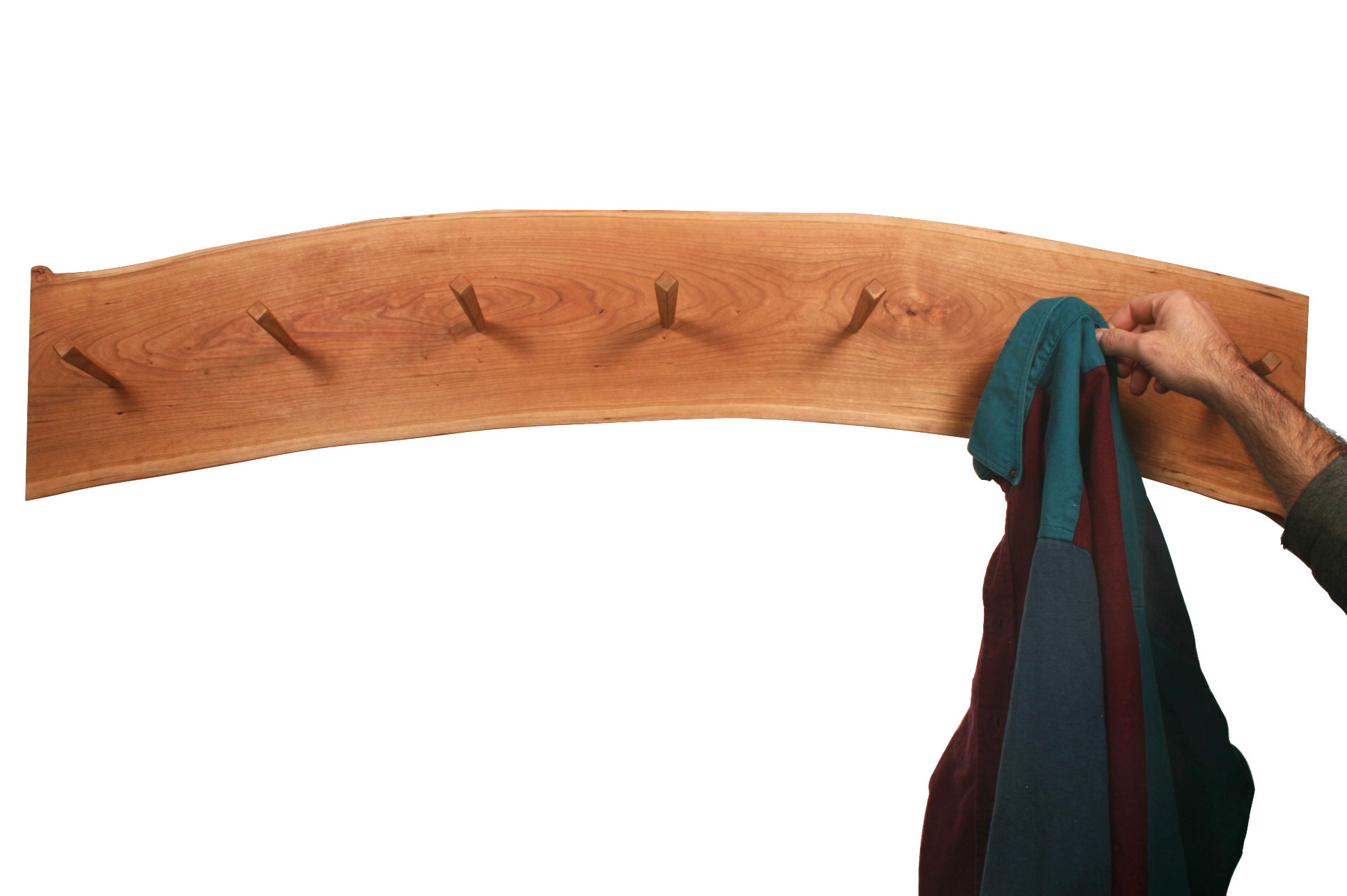 Live Edge Cherry Coatrack #3