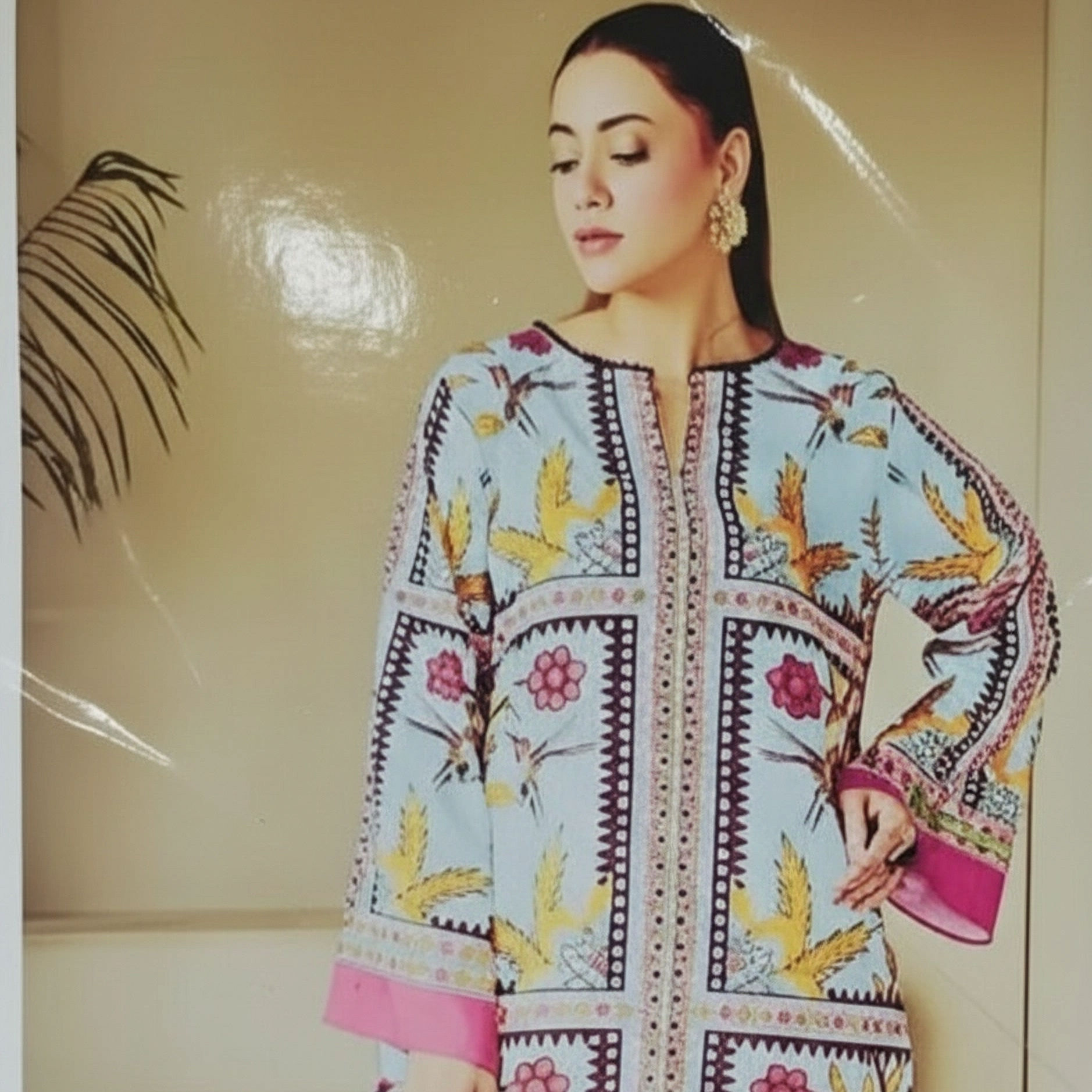 ETHNIC PRINTED LAWN SUIT (U1-ETC-D04)