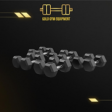 Manubri gommati hex per palestra, attrezzatura fitness resistente con impugnatura ergonomica, ideale per allenamenti di forza