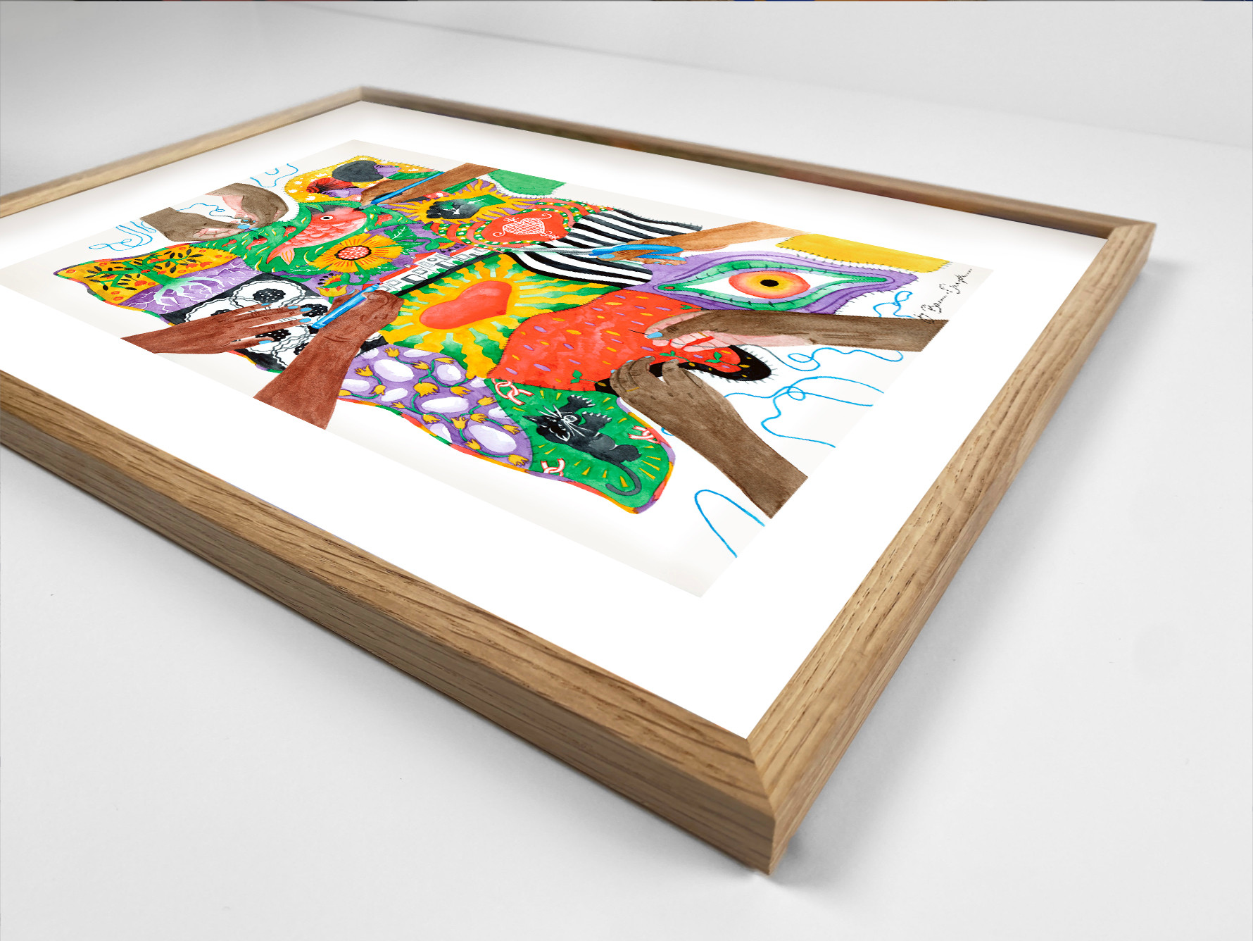 Framed: Sisters (21 x 29.7cm) (Wood)