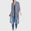 Thumbnail: BuyNewTrend  Women Longline 3/4 Sleeve White, Blue Shrug