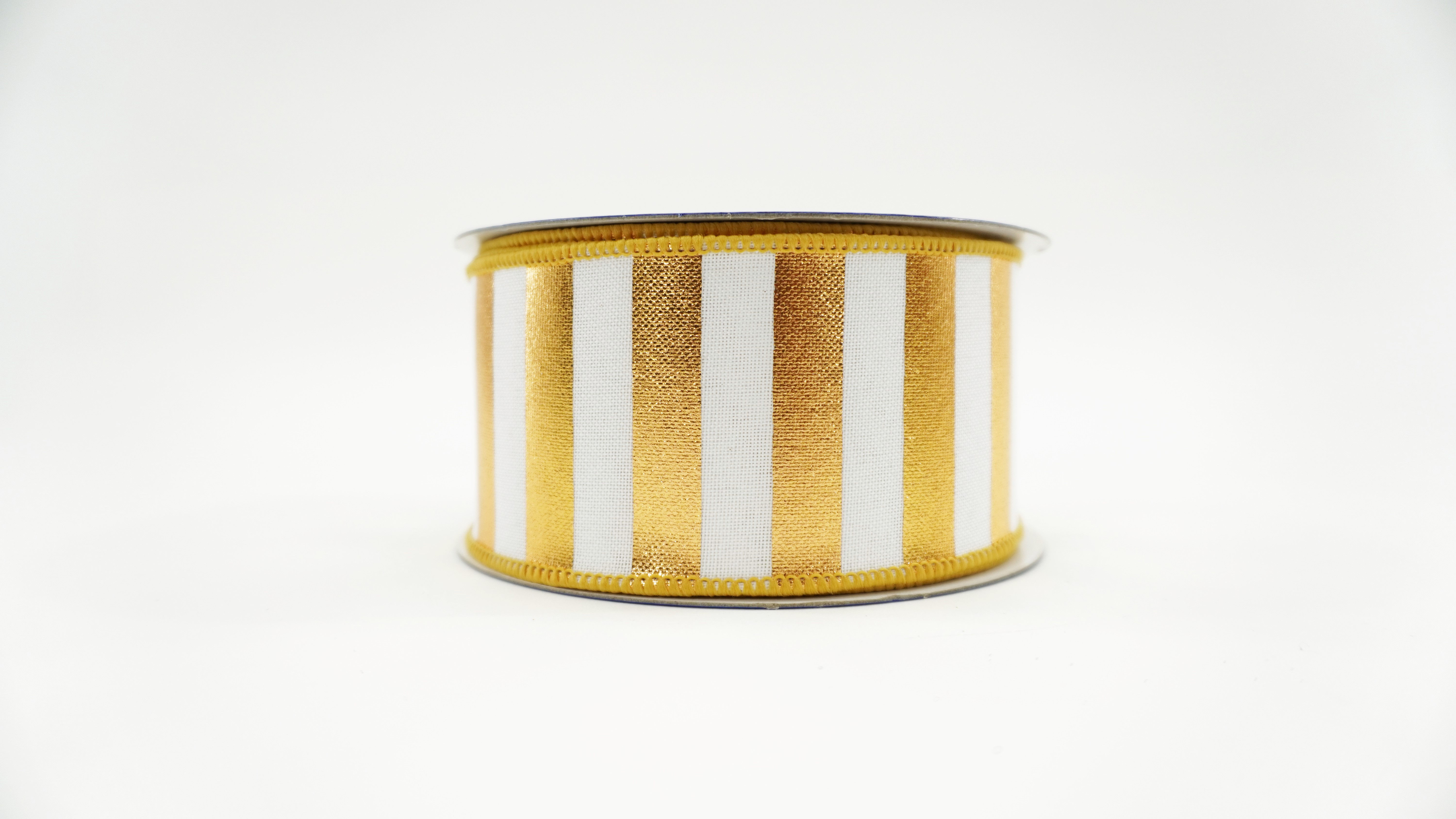 RIBBON FOIL HORIZONTAL STRIPE 2.5X10YDS GOLD