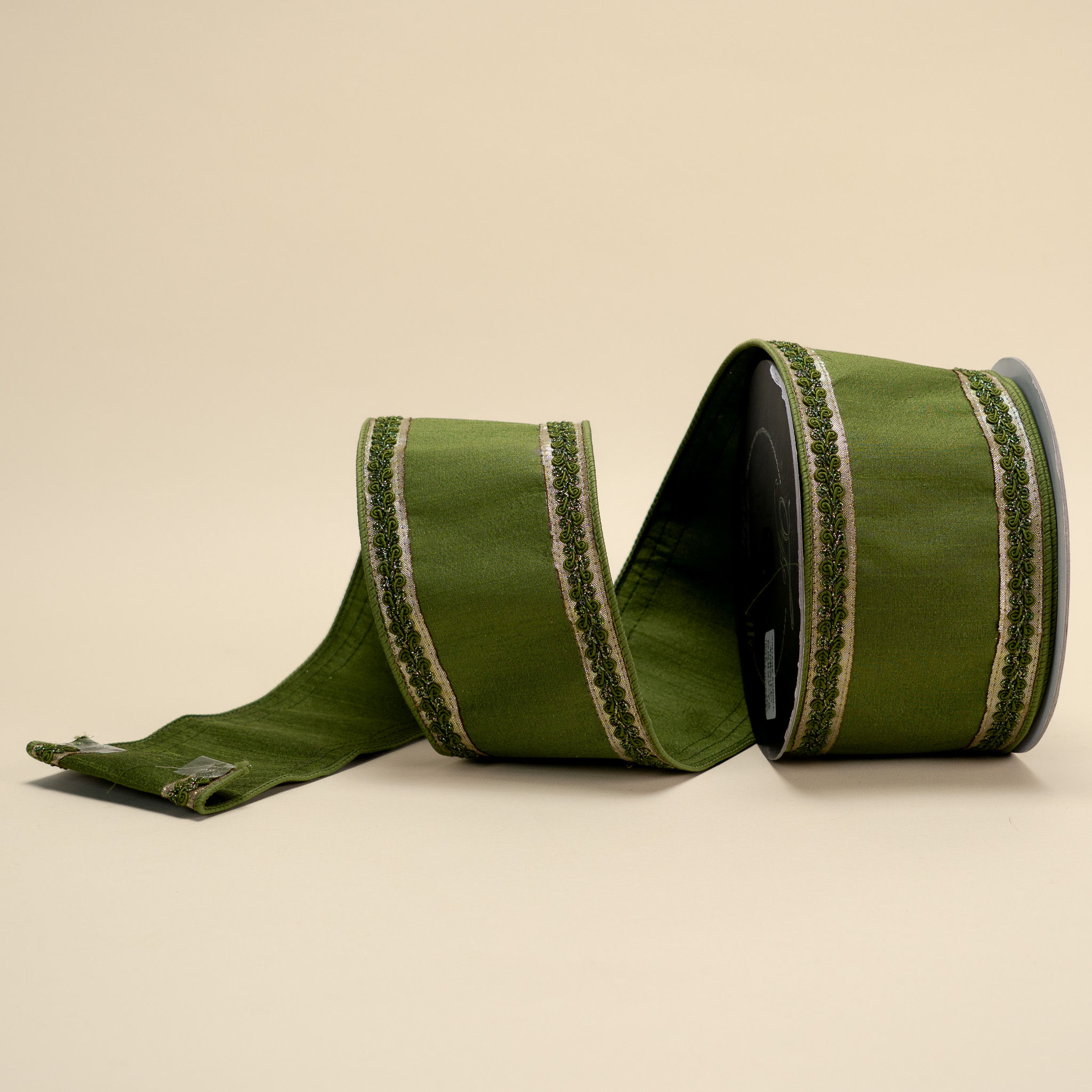 RIBBON 4" X 10YDS VINTAGE SCROLL ( 4 COLORS )