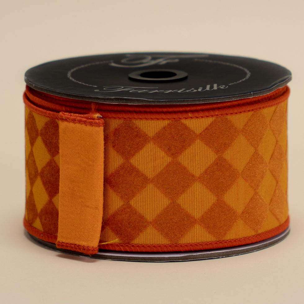 Miniatura: RIBBON RETRO HARLEQUIN ORANGE ( 2 SIZES )