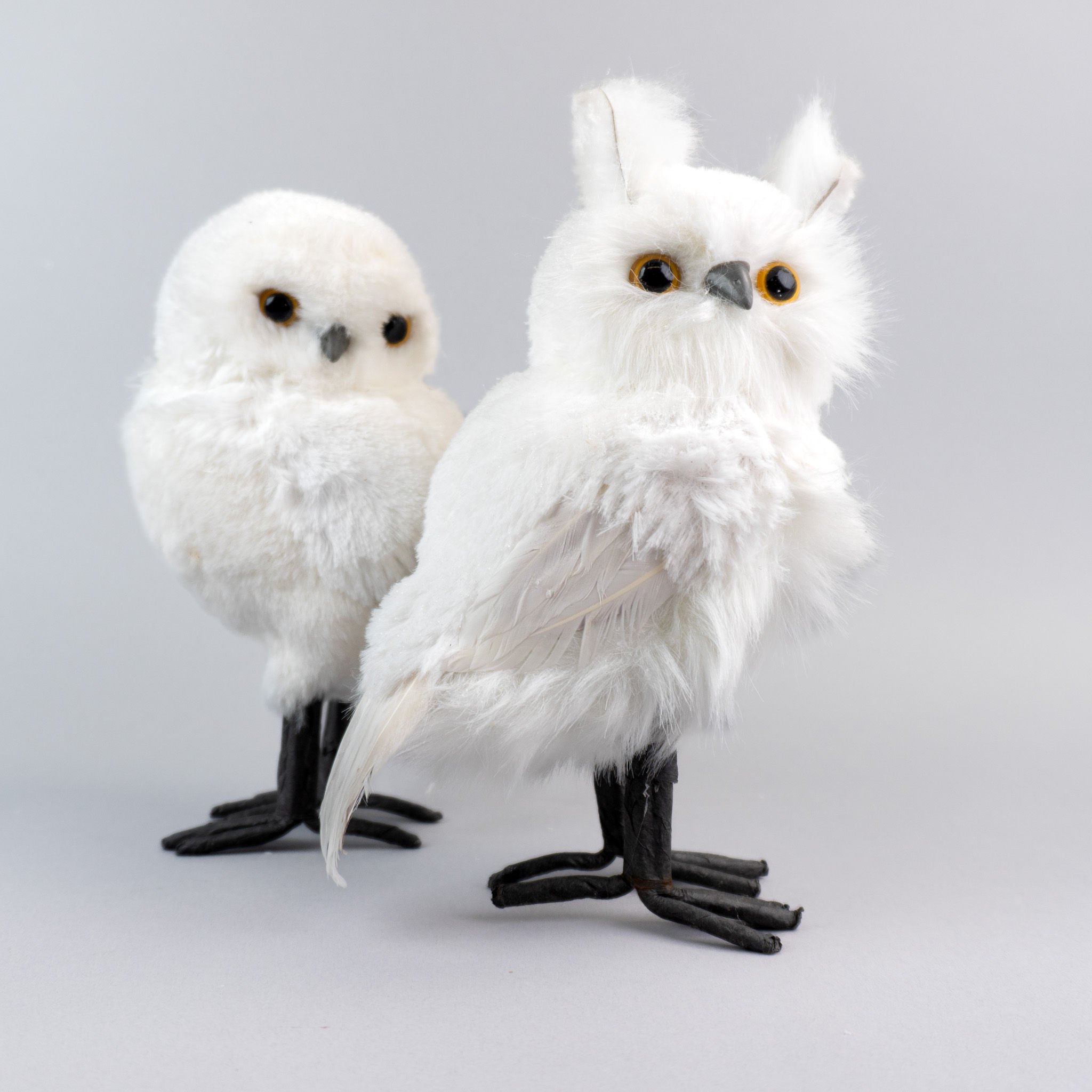 WHITE OWL SET OF 2 8.5X4.5IN