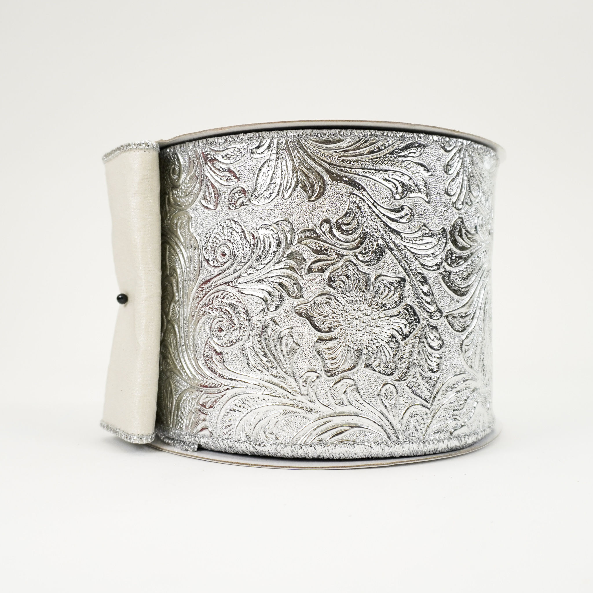 RIBBON METALLIC ACANTHUS SILVER