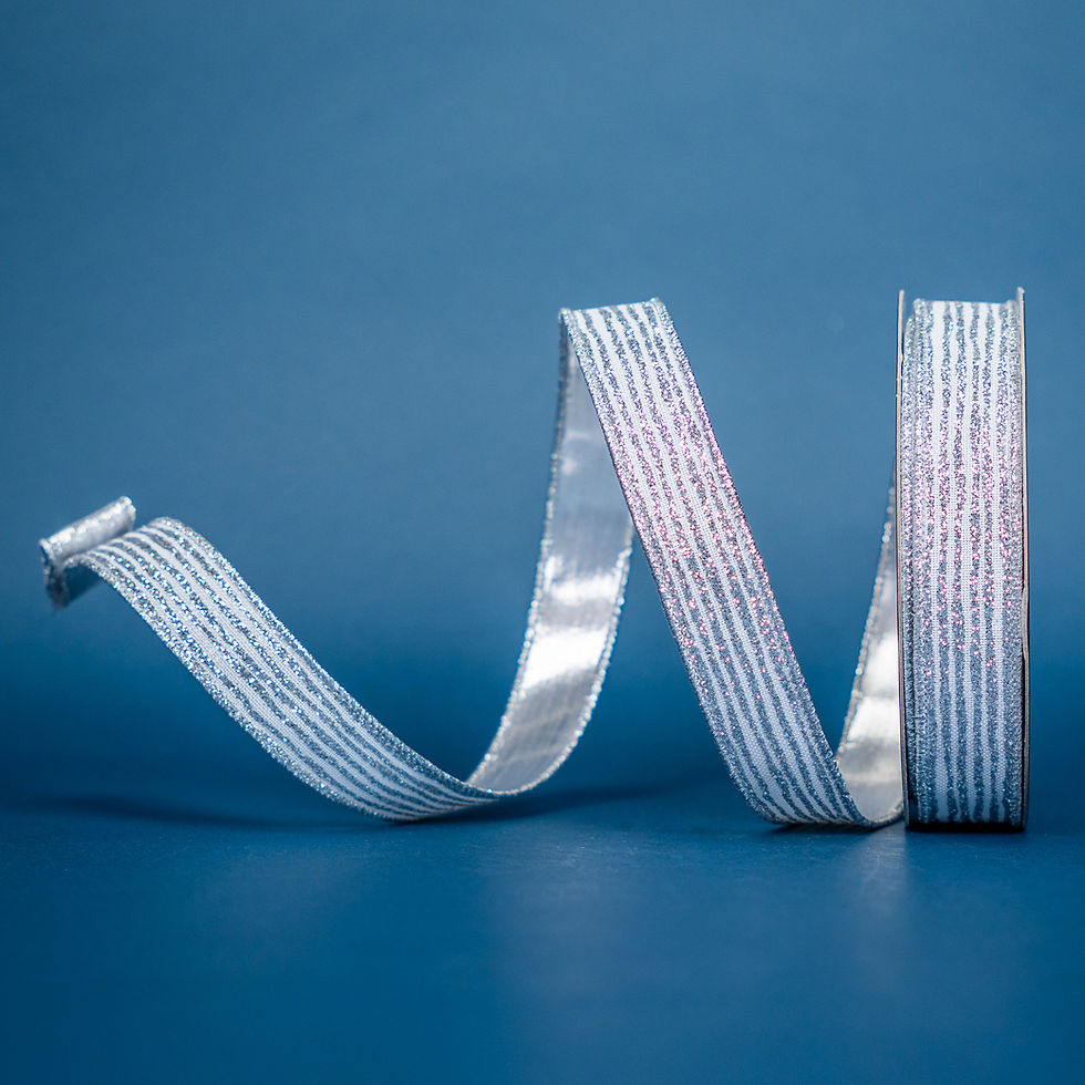 Thumbnail: RIBBON 1" X 10YDS RANDOM STRIPES ( 5 COLORS )