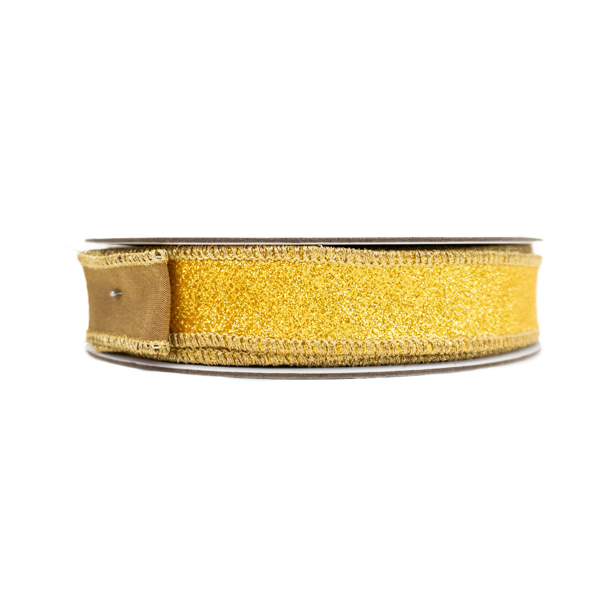 RIBBON GLITTER GOLD ( 2 SIZES )