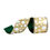 Thumbnail: RIBBON GIANT MULTI POLKA DOTS WHITE, GOLD AND EMERALD ( 3 SIZES )