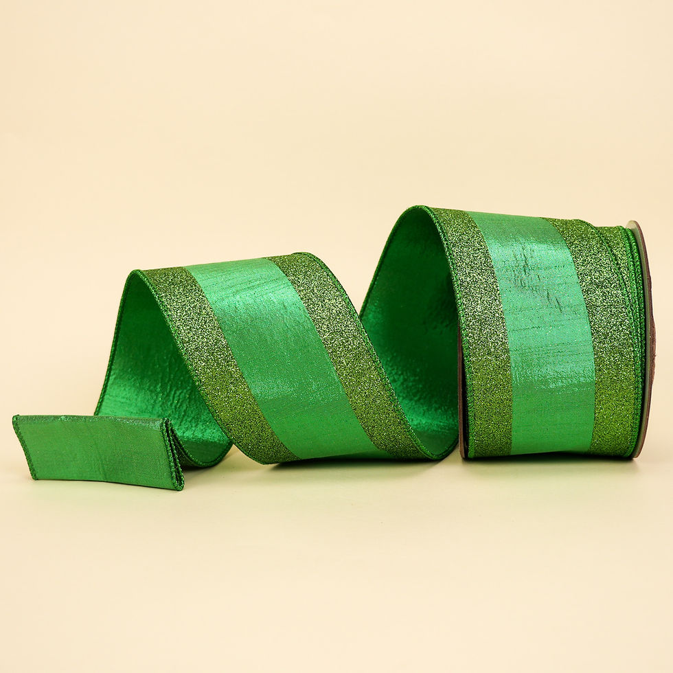 Thumbnail: RIBBON 4" X 10YDS GLITTER CANDY ( 4 COLORS )