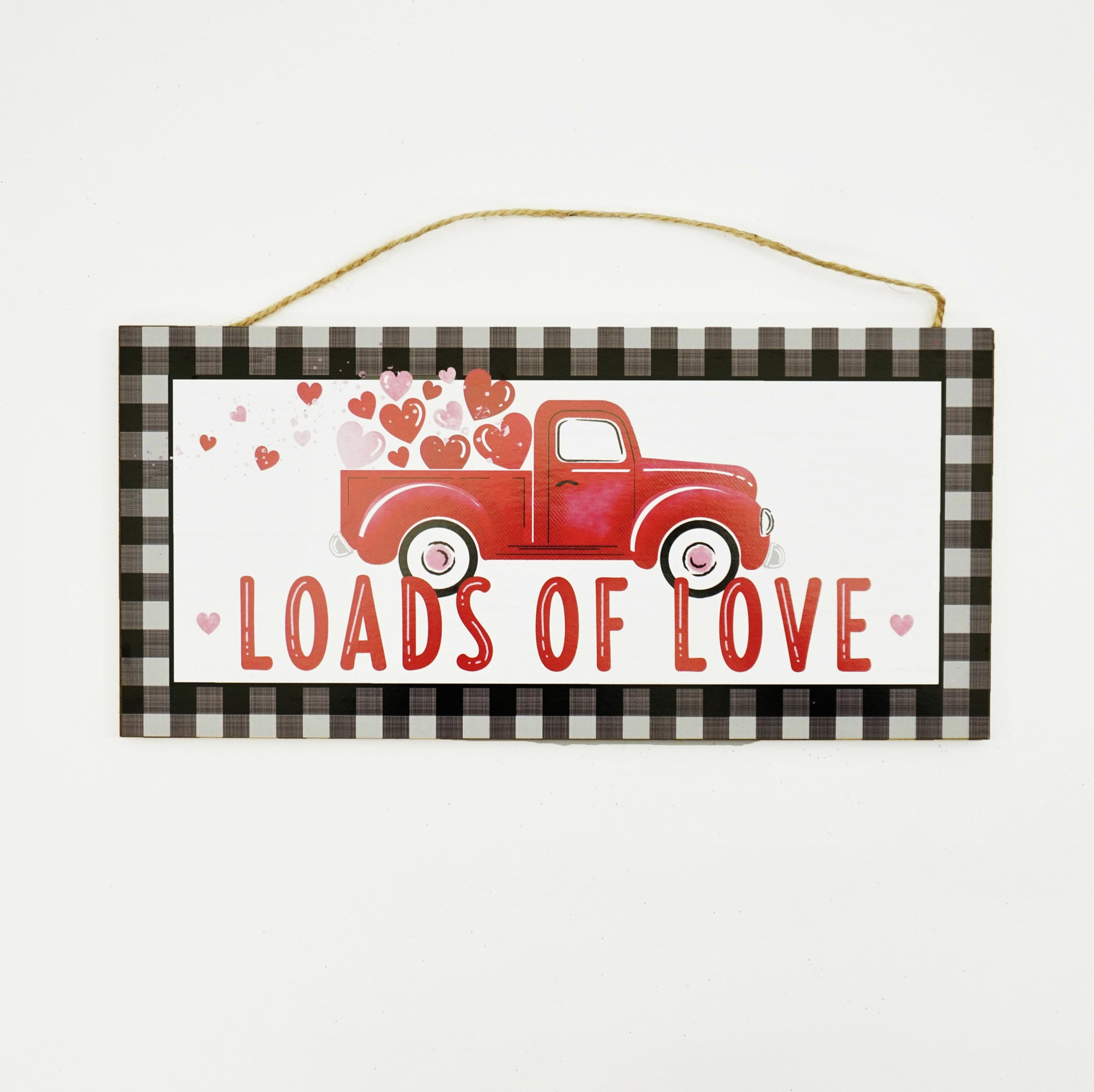 SIGN LOADS OF LOVE 12.5X6IN