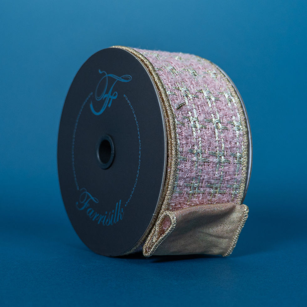 Thumbnail: RIBBON TRES CHIC PINK AND GOLD ( 2 SIZES )