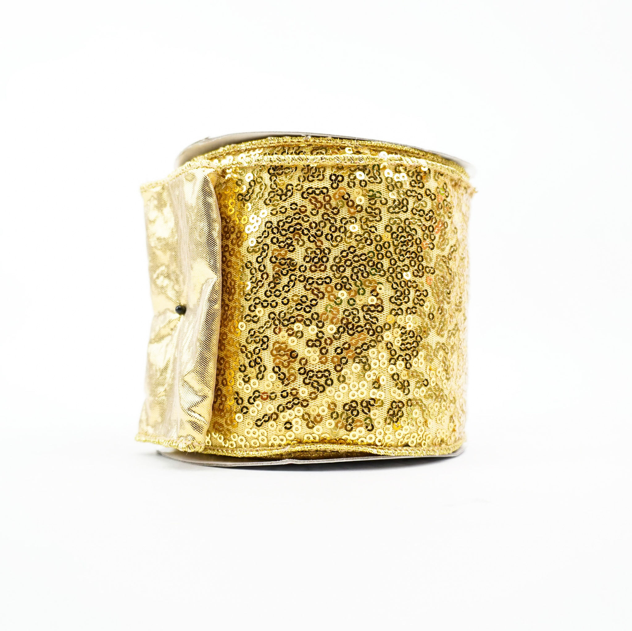 RIBBON SEQUIN EMBROIDERY 4X10YDS GOLD