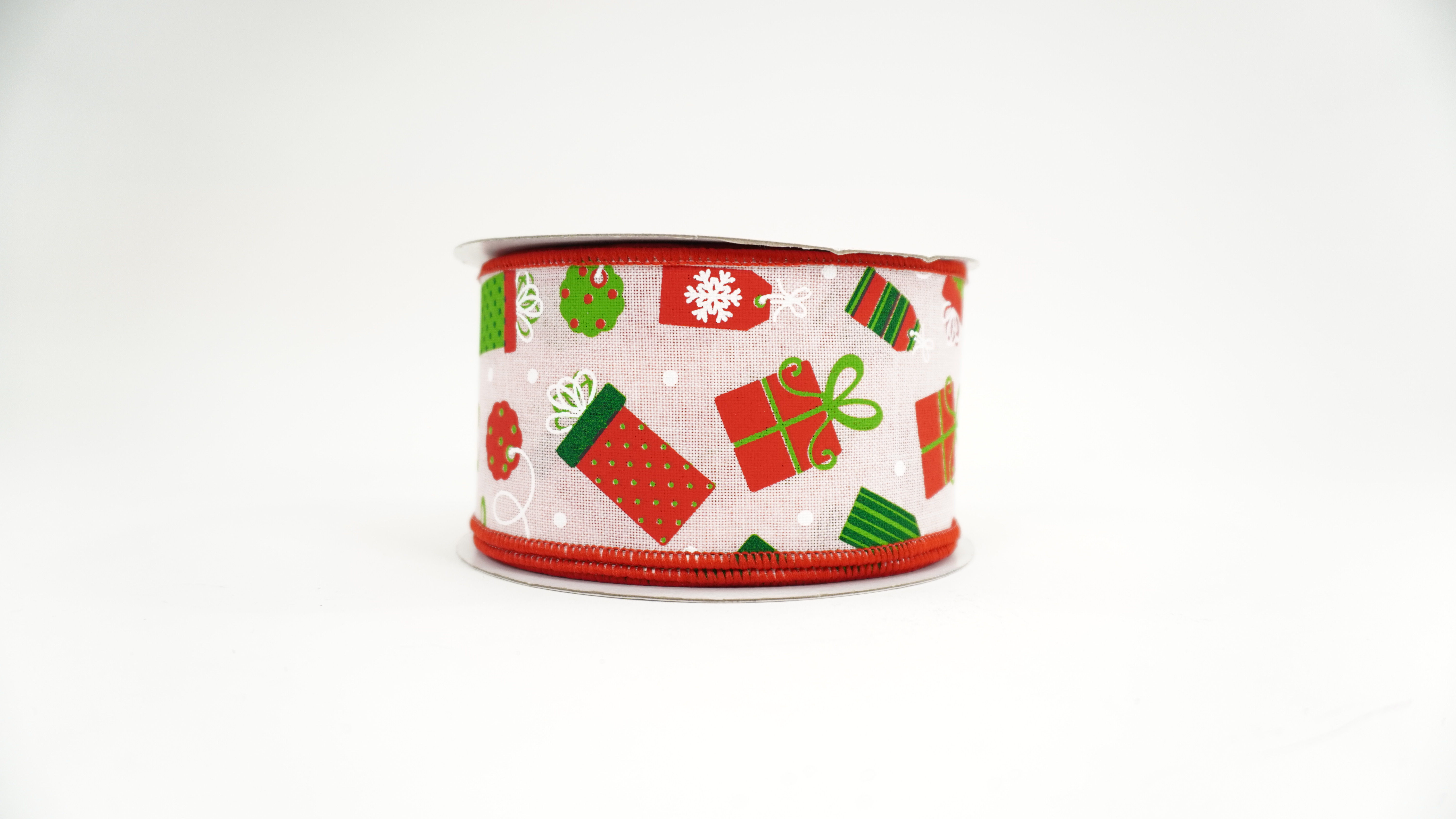 CHRISTMAS PRESENTS RIBBON 2.5X10YDS PINK,RED