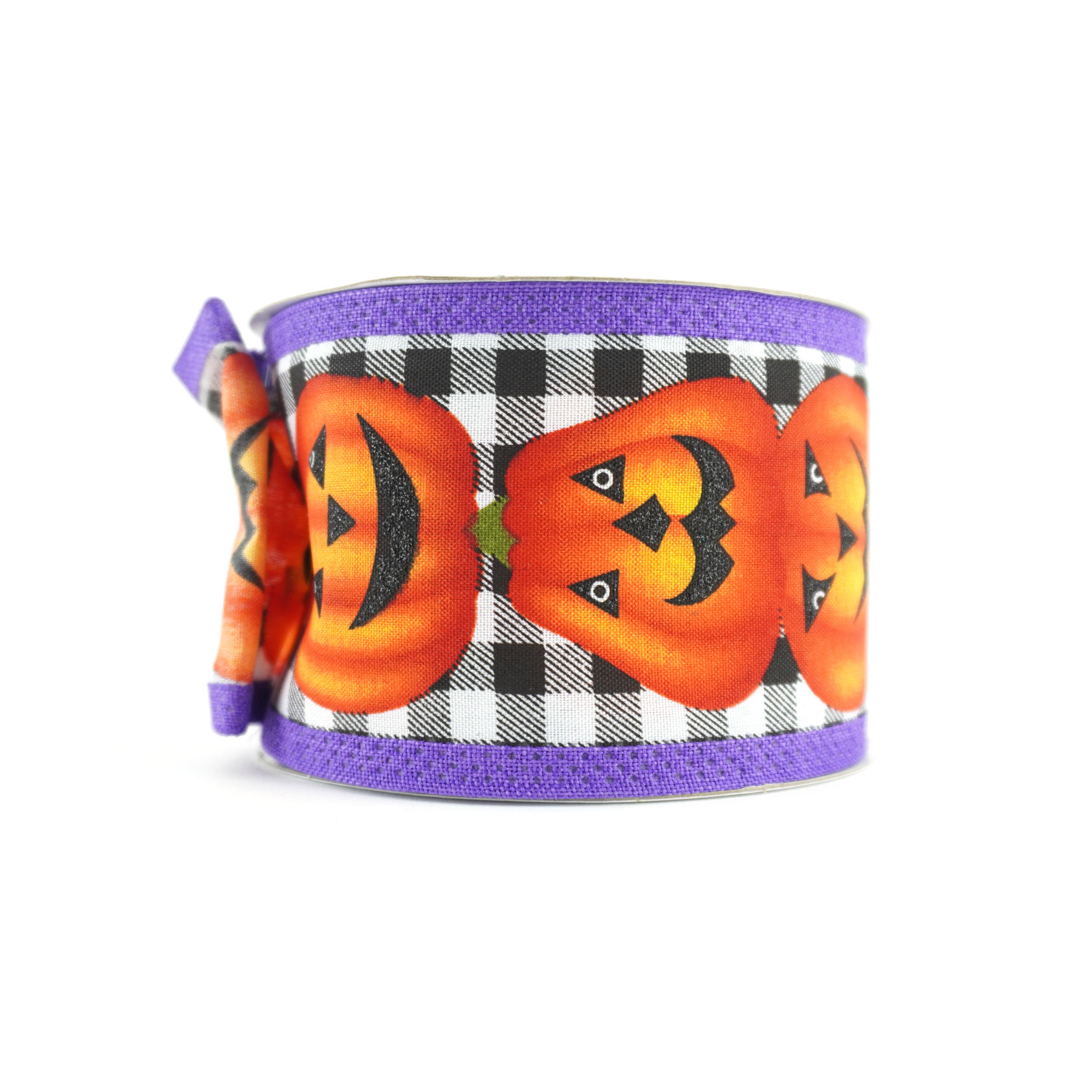 RIBBON 2.5" X 10YDS JACK O LANTERN PURPLE