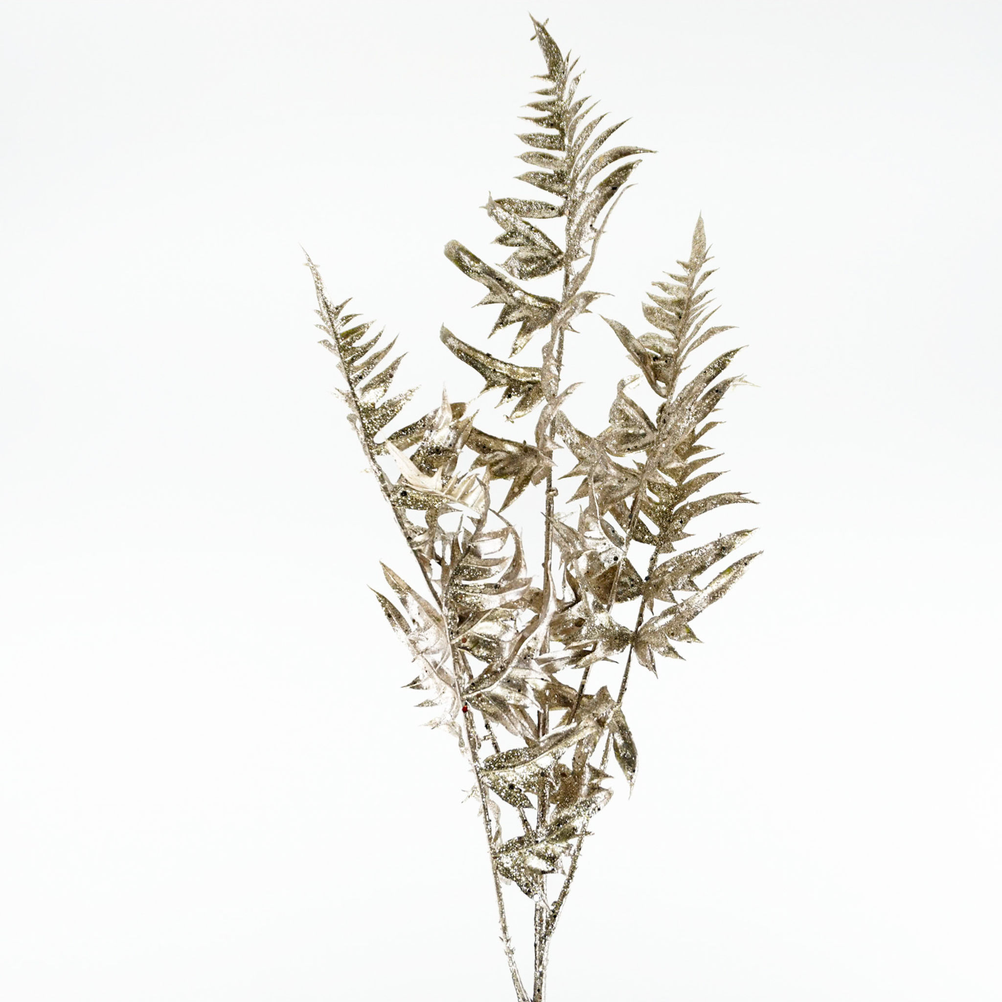 SPRAY FERN GLITTER 25IN CHAMPAGNE