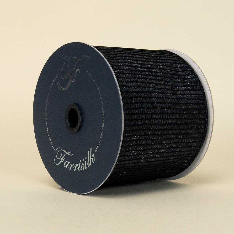 Miniatura: RIBBON PLEATED METALLIC BLACK ( 3 SIZES )