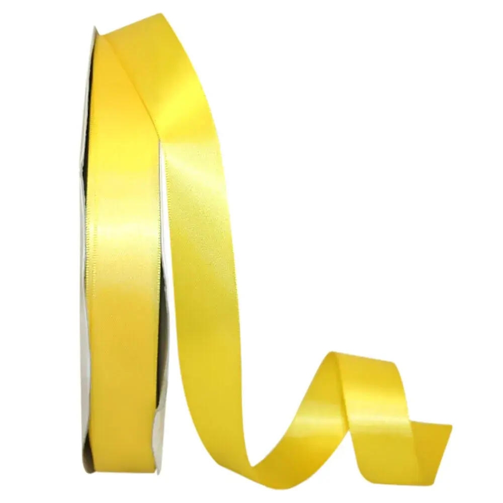 RIBBON 7/8" X 100YARDS SINGLE FACE SATIN OFFRAY DAFFODIL