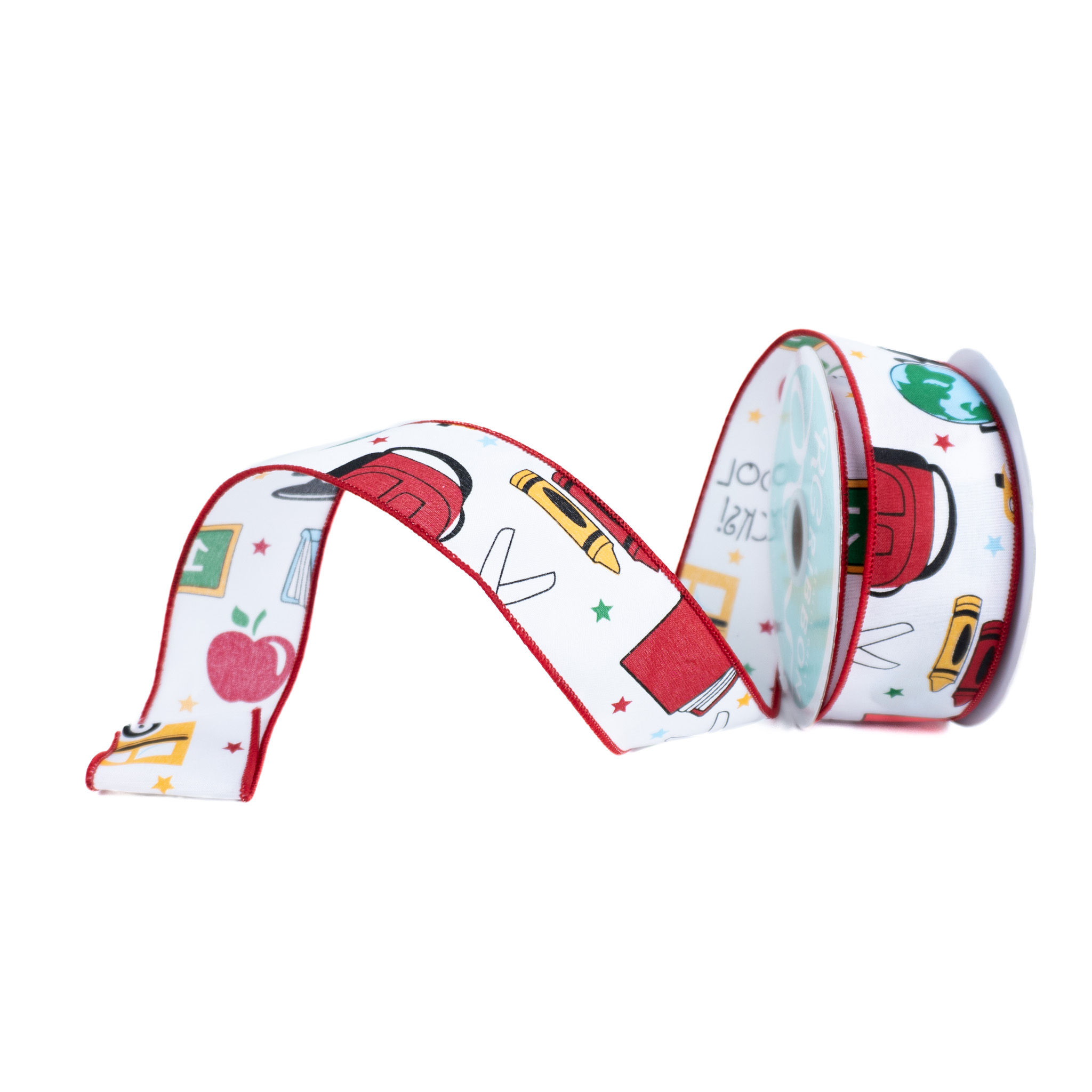 RIBBON SCHOOL ROCKS WHITE ( 2 SIZES )
