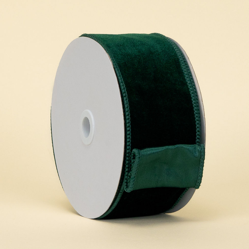 Thumbnail: RIBBON DELUXE VELVET HUNTER GREEN ( 3 SIZES )